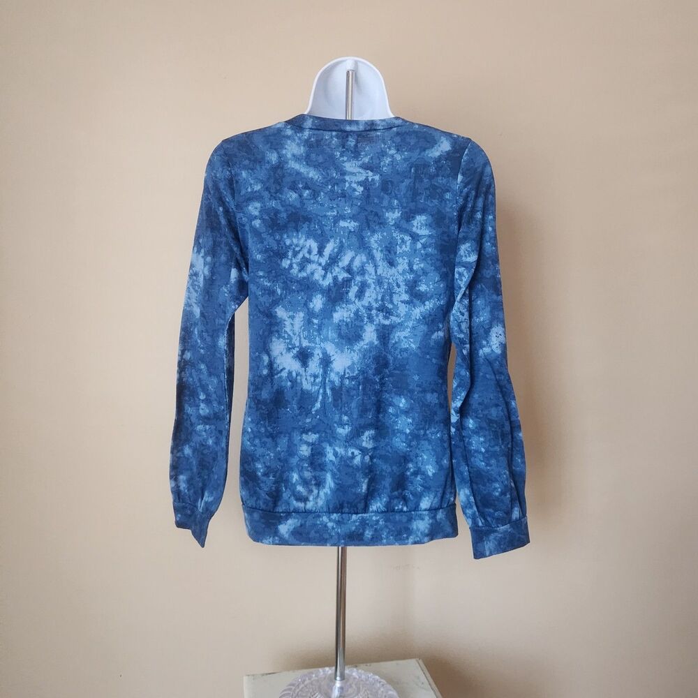 Self Esteem Woman's Tie Dye Studded Blue Blouse, Medium - Picture 3 of 5